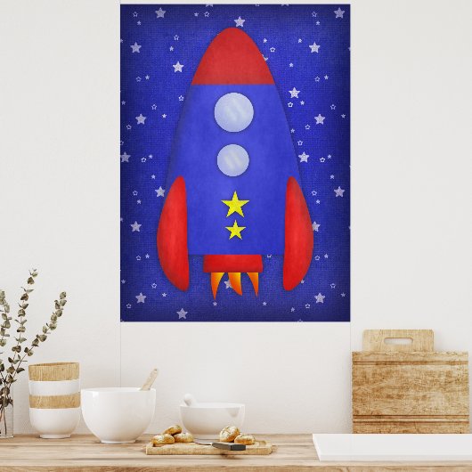 Rocket Ship Print (Keuken)