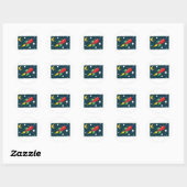 Rocket Ship Ronde Sticker (Vel)