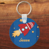 Rocket Ship Sleutelhanger (Voorkant)