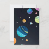 Rocket Ship Space Boy Birthday Bedankkaart (Achterkant)