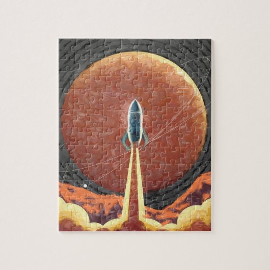 Rocket Ship Universe Planet Space Legpuzzel (Verticaal)