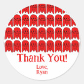 Rocket Ship Verjaardagsfeest Ronde Sticker (Voorkant)