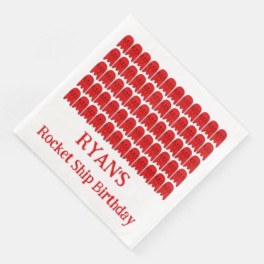 Rocket Ship Verjaardagsfeest Servet (Hoek)