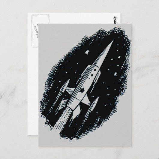 Rocket Ship X-11 Briefkaart (Voorkant / Achterkant)