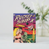 Rocket Ship X  Sci Fi Comic Book Hoesje Briefkaart (Staand voorkant)