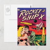 Rocket Ship X  Sci Fi Comic Book Hoesje Briefkaart (Voorkant / Achterkant)
