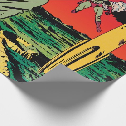 Rocket Ship X  Sci Fi Comic Book Hoesje Cadeaupapier (Hoek)