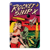 Rocket Ship X  Sci Fi Comic Book Hoesje Magneet (Verticaal)
