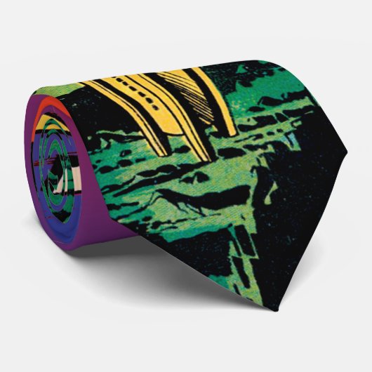 Rocket Ship X  Sci Fi Comic Book Hoesje Stropdas (Opgerold)