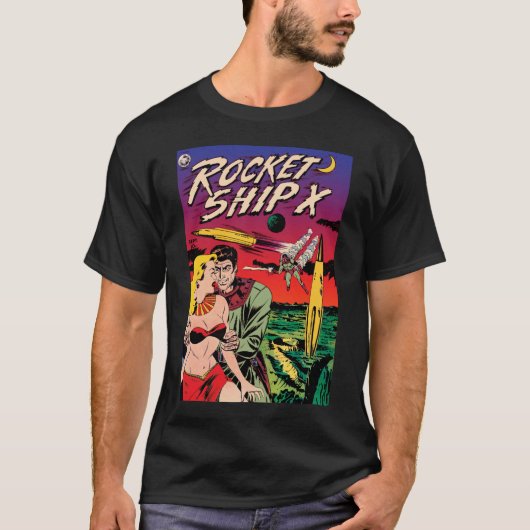 Rocket Ship X  Sci Fi Comic Book Hoesje T-shirt (Voorkant)