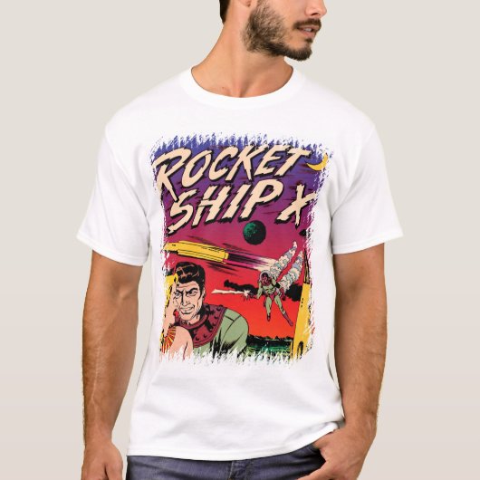 Rocket Ship X  Sci Fi Comic Book Hoesje T-shirt (Voorkant)