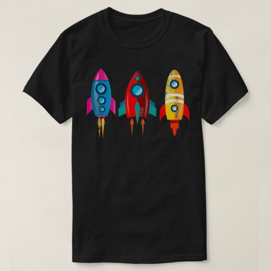 Rocket Ships Astronaut T-shirt (Design voorkant)