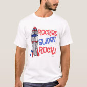 Rocket Slides Rock Fun Playground Cartoon T-shirt (Voorkant)