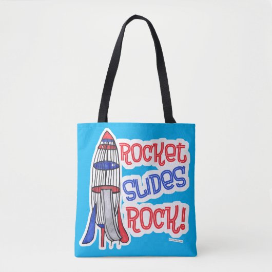Rocket Slides Rock Fun Playground Homage Tote Bag (Voorkant)