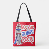 Rocket Slides Rock Fun Playground Homage Tote Bag (Achterkant)