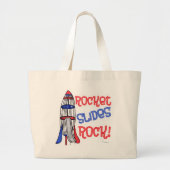 Rocket Slides Rock Fun Playground Nostalgia Grote Tote Bag (Voorkant)