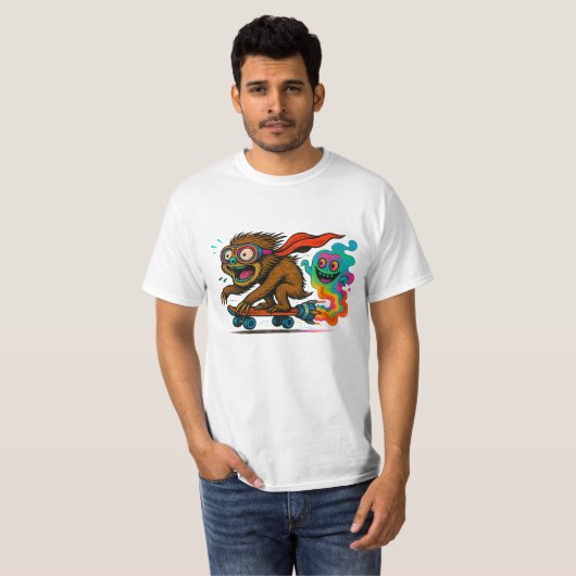 Rocket Sloth met Ghost Trail T-shirt (Voorkant volledig)