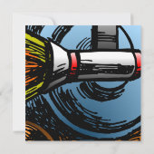 Rocket Snail Birthday Uitnodiging (Achterkant)