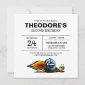 Rocket Snail Birthday Uitnodiging (Voorkant)