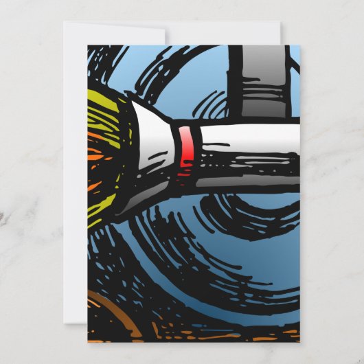 Rocket Snail Birthday Uitnodiging (Achterkant)