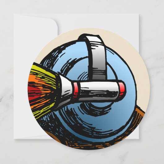 Rocket Snail Birthday Uitnodiging (Achterkant)