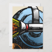 Rocket Snail Birthday Uitnodiging (Achterkant)