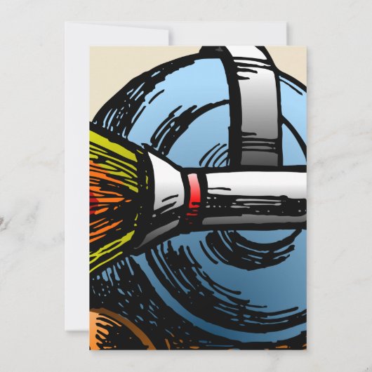 Rocket Snail Birthday Uitnodiging (Achterkant)