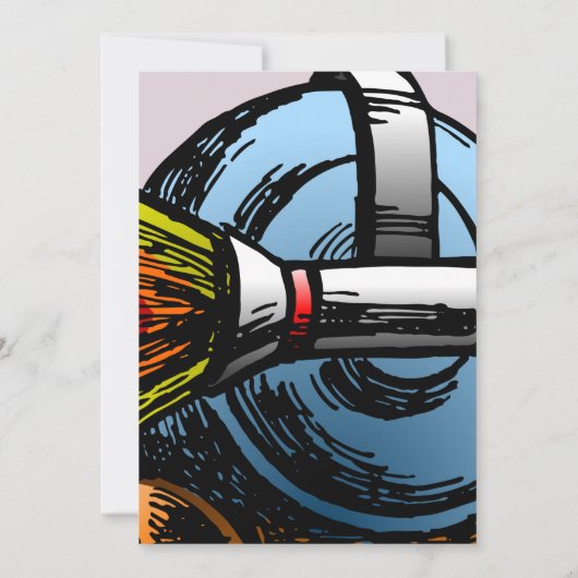 Rocket Snail Birthday Uitnodiging (Achterkant)