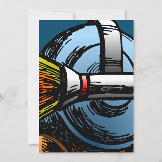 Rocket Snail Birthday Uitnodiging (Achterkant)