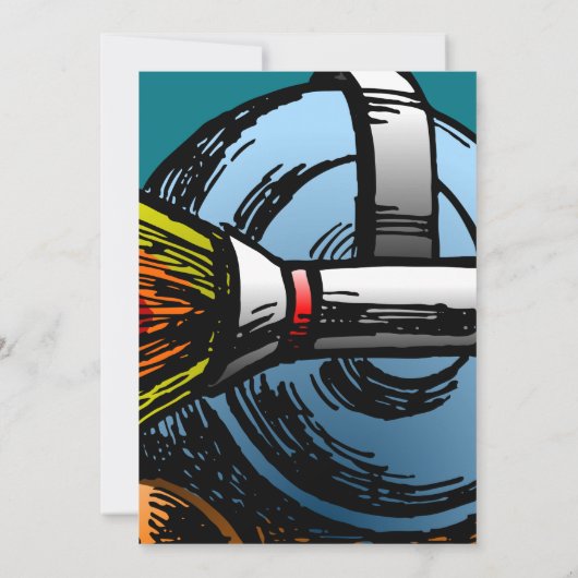 Rocket Snail Birthday Uitnodiging (Achterkant)