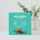 Rocket Snail Birthday Uitnodiging (Staand voorkant)