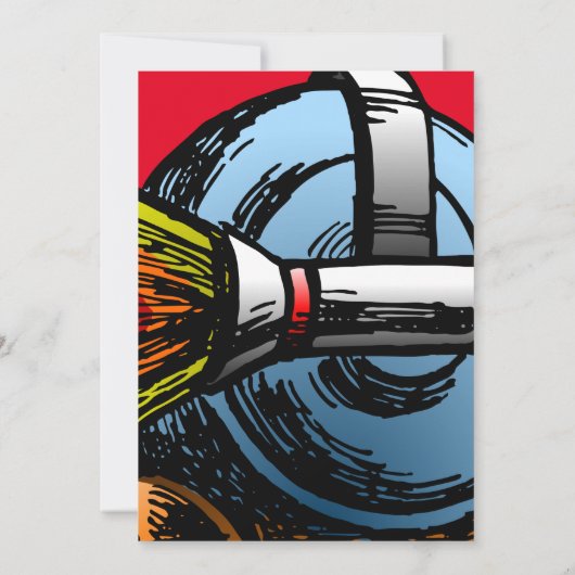 Rocket Snail Birthday Uitnodiging (Achterkant)