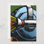 Rocket Snail Birthday Uitnodiging (Achterkant)