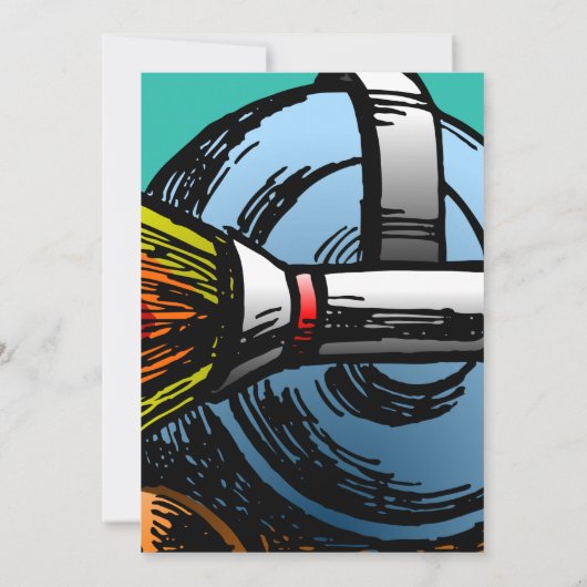 Rocket Snail Birthday Uitnodiging (Achterkant)