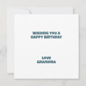 Rocket Snail Flat Birthday Kaart (Achterkant)