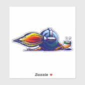 Rocket Snail op maat gesneden vinyl sticker (Vel)