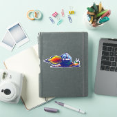 Rocket Snail op maat gesneden vinyl sticker (iPad Cover)