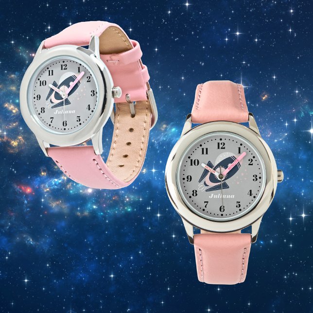 Rocket Space - Aangepast aangepast Kind volgen Horloge (Creator heeft geüpload)