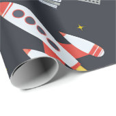 Rocket space globe solar system and planet cosmos  cadeaupapier (Rol Hoek)