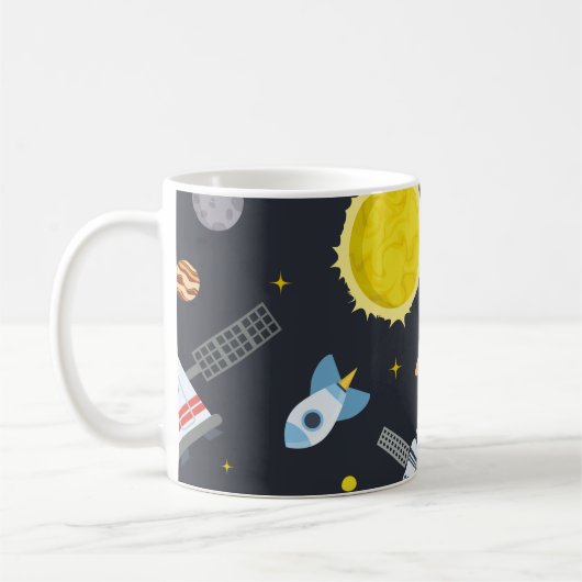 Rocket space globe solar system and planet cosmos  koffiemok (Links)