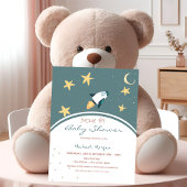 Rocket Space Stars drive by Baby shower Invitation Kaart