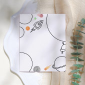 Rocket & Space Verjaardag Kleurplaat Dank u