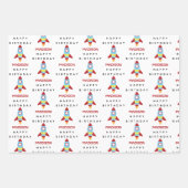 Rocket Spaceship Lancering Custom Name Birthday Inpakpapier Vel (Voorkant 3)
