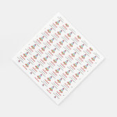 Rocket Spaceship Lancering Custom Name Birthday Servet (Hoek)