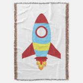 Rocket Spaceship Launching Deken (Voorkant Verticaal)