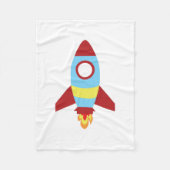 Rocket Spaceship Launching Fleece Deken (Voorkant)
