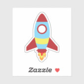 Rocket Spaceship Launching Sticker (Vel)