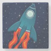 Rocket Stenen Onderzetter (Voorkant)