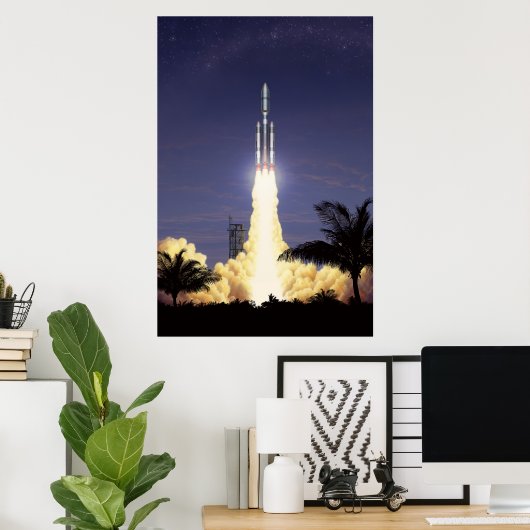 Rocket Takeoff Poster (Thuiskantoor)