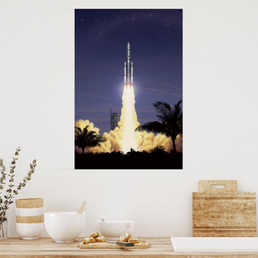 Rocket Takeoff Poster (Keuken)